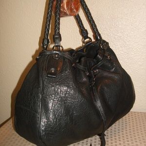 Miu Miu Textured Leather Drawstring Satchel EUC!